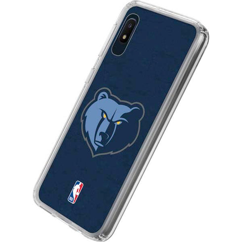 NBA Memphis Grizzlies Distressed Galaxy A10e Clear Case