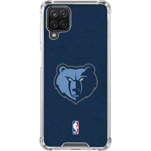 NBA Memphis Grizzlies Distressed Galaxy A12 Clear Case