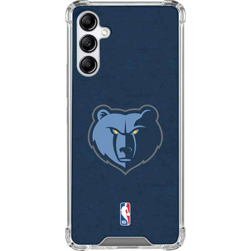 NBA Memphis Grizzlies Distressed Galaxy A14 5G Clear Case