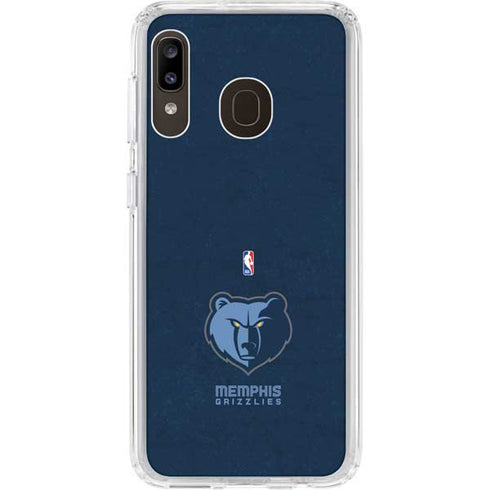 NBA Memphis Grizzlies Distressed Galaxy A20 Clear Case