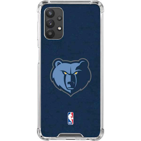 NBA Memphis Grizzlies Distressed Galaxy A32 5G Clear Case
