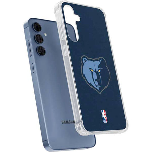 NBA Memphis Grizzlies Distressed Galaxy A35 5G Clear Case