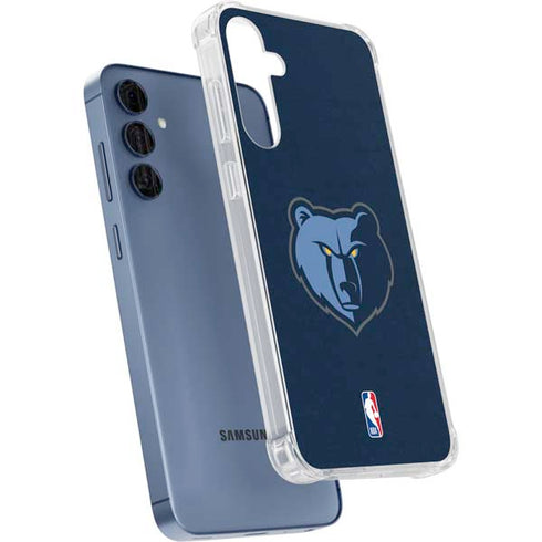 NBA Memphis Grizzlies Distressed Galaxy A55 5G Clear Case