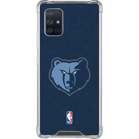 NBA Memphis Grizzlies Distressed Galaxy A71 5G Clear Case