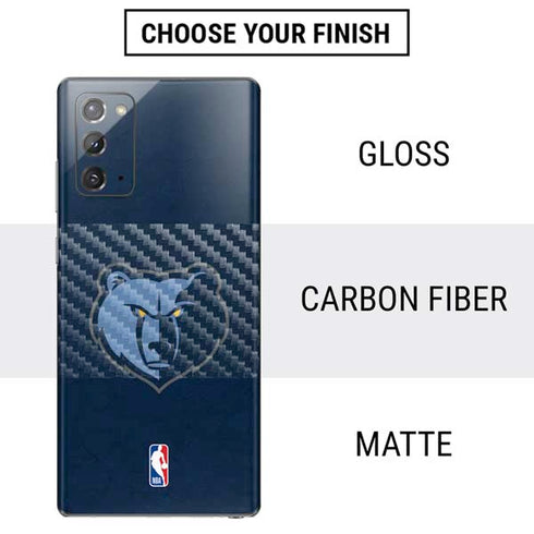NBA Memphis Grizzlies Distressed Galaxy Note20 5G Skin
