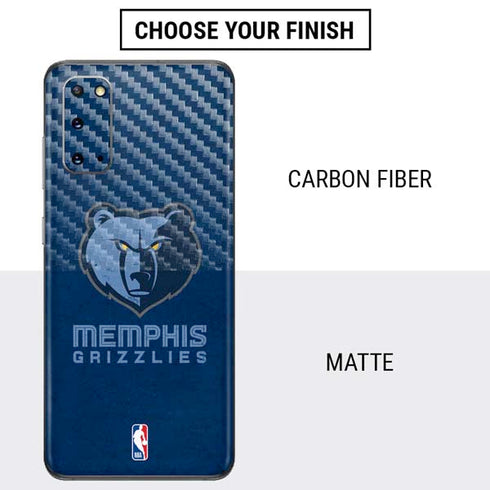 NBA Memphis Grizzlies Distressed Galaxy S20 Skin