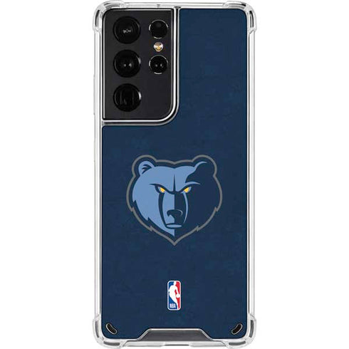 NBA Memphis Grizzlies Distressed Galaxy S21 Ultra 5G Clear Case