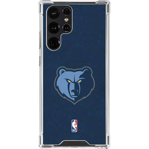 NBA Memphis Grizzlies Distressed Galaxy S22 Ultra Clear Case