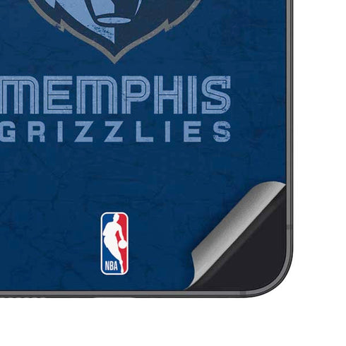 NBA Memphis Grizzlies Distressed Galaxy S25 Skin