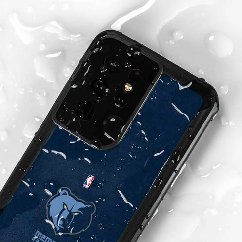 NBA Memphis Grizzlies Distressed Galaxy S24 Ultra Waterproof Case