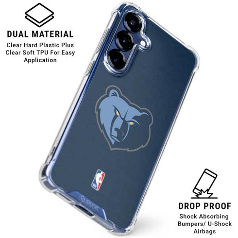 NBA Memphis Grizzlies Distressed Galaxy S25 Clear Case
