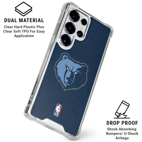NBA Memphis Grizzlies Distressed Galaxy S25 Ultra Clear Case