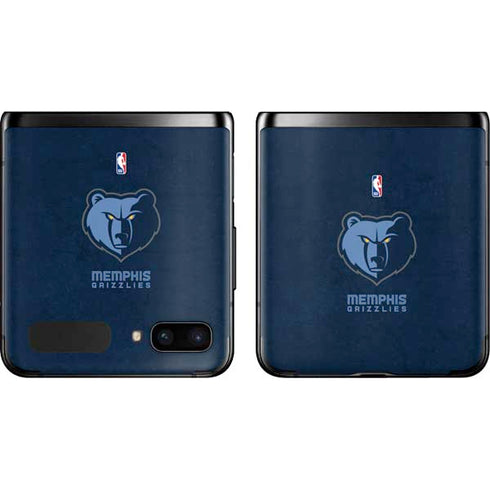 NBA Memphis Grizzlies Distressed Galaxy Z Flip Skin