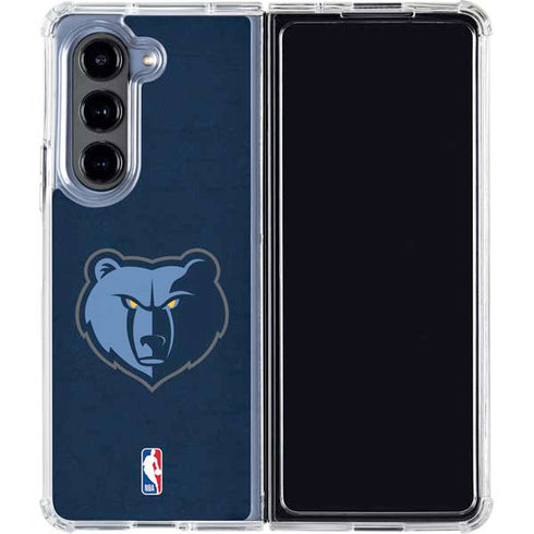 NBA Memphis Grizzlies Distressed Galaxy Z Fold5 5G Clear Case