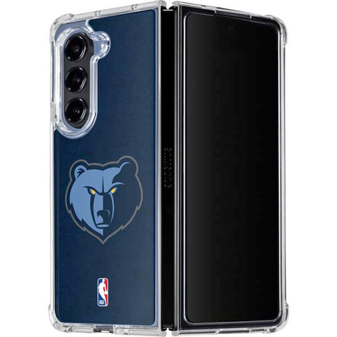 NBA Memphis Grizzlies Distressed Galaxy Z Fold5 5G Clear Case