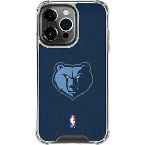 NBA Memphis Grizzlies Distressed iPhone 13 Pro Clear Case