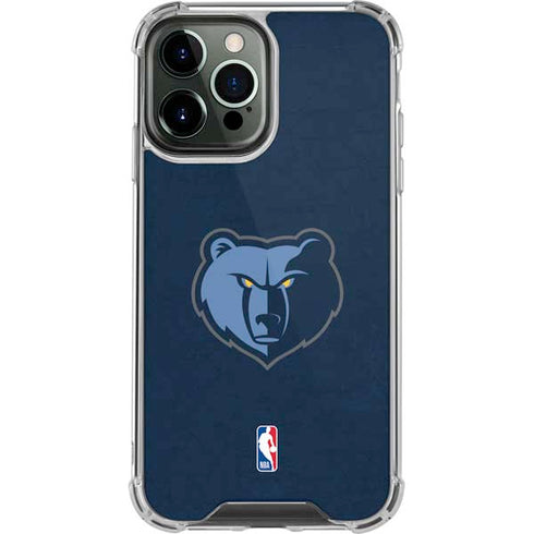 NBA Memphis Grizzlies Distressed iPhone 14 Pro Max Clear Case