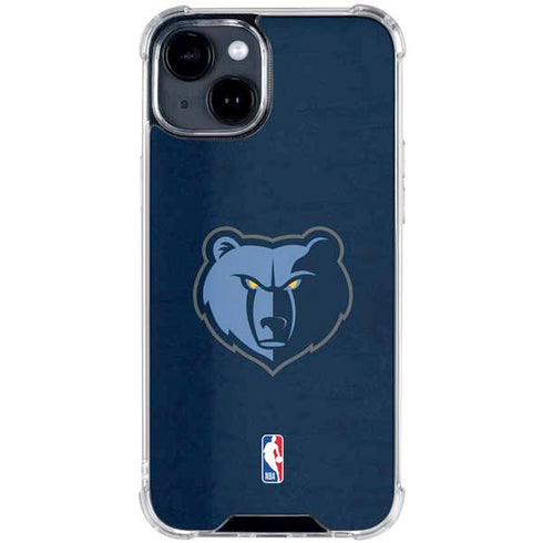 NBA Memphis Grizzlies Distressed iPhone 15 Plus Clear Case