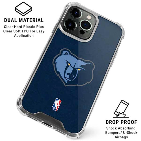 NBA Memphis Grizzlies Distressed iPhone 15 Pro Clear Case