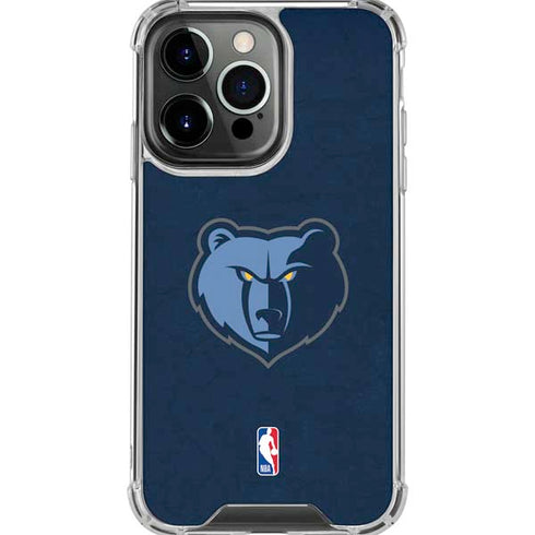 NBA Memphis Grizzlies Distressed iPhone 16 Pro Max Clear Case