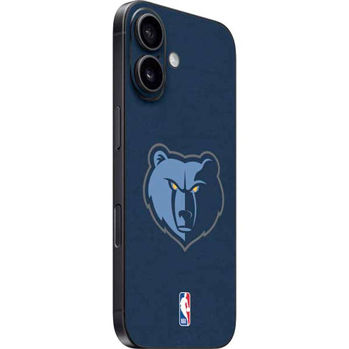 NBA Memphis Grizzlies Distressed iPhone 16 Skin