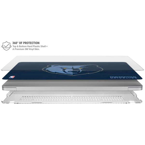 NBA Memphis Grizzlies Distressed MacBook Air 15in (2023-2025) Case plus Skin