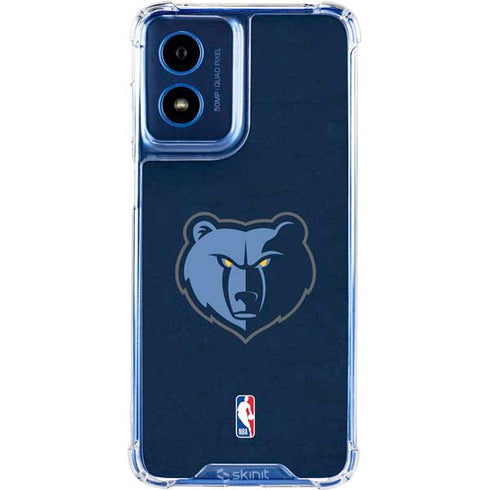 NBA Memphis Grizzlies Distressed Moto G 5G (2024) Clear Case