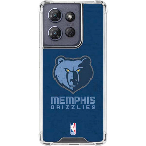 NBA Memphis Grizzlies Distressed Moto G 5G (2025) Clear Case