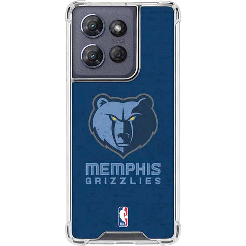 NBA Memphis Grizzlies Distressed Moto G Stylus 5G (2025) Clear Case