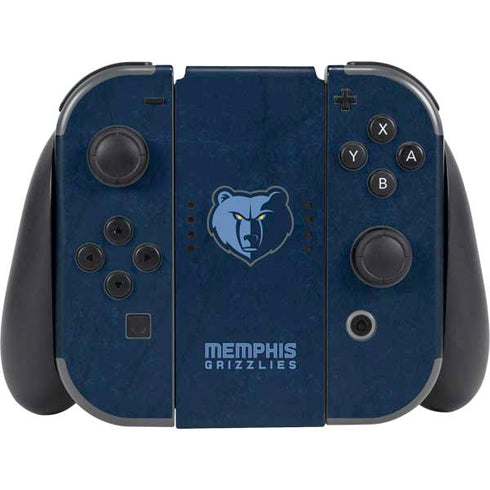 NBA Memphis Grizzlies Distressed Nintendo Switch (2017-2021) Joy-Con Controller Skin
