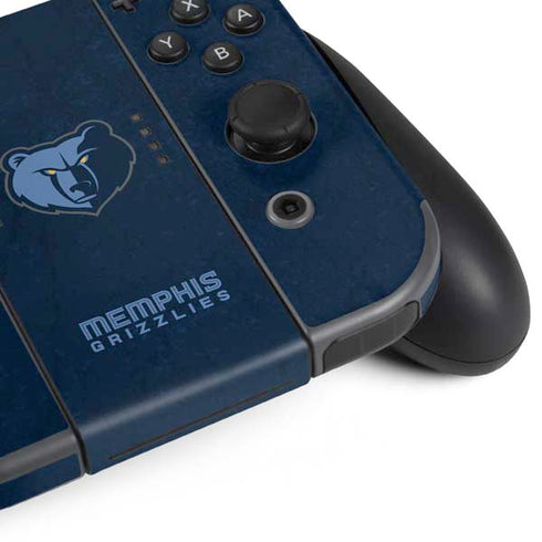 NBA Memphis Grizzlies Distressed Nintendo Switch (2017-2021) Joy-Con Controller Skin