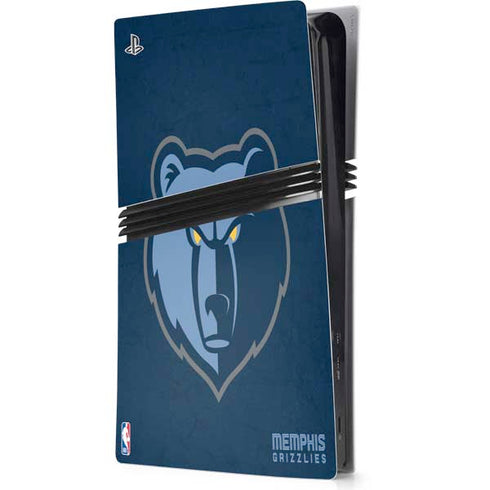 NBA Memphis Grizzlies Distressed PS5 Pro Console Skin