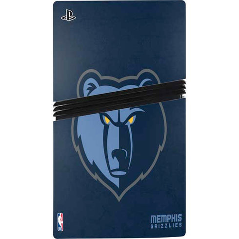 NBA Memphis Grizzlies Distressed PS5 Pro Disk Console Skin