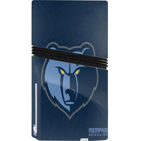 NBA Memphis Grizzlies Distressed PS5 Pro Disk Console Skin