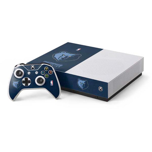 NBA Memphis Grizzlies Distressed Xbox One S All-Digital Edition Bundle Skin