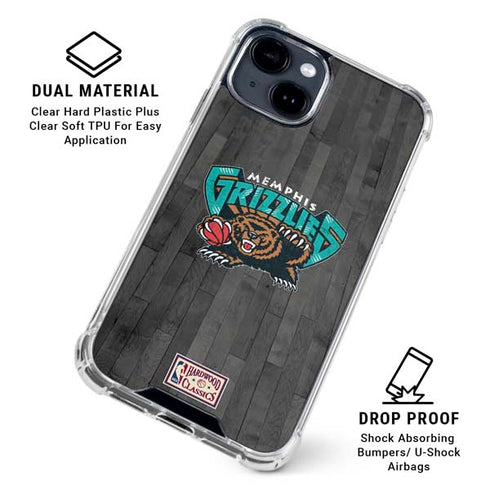NBA Memphis Grizzlies Hardwood Classics iPhone 15 Clear Case