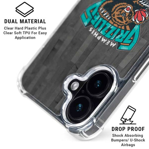 NBA Memphis Grizzlies Hardwood Classics iPhone 16 Plus Clear Case