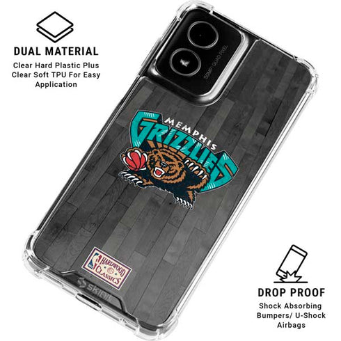 NBA Memphis Grizzlies Hardwood Classics Moto G Power 5G (2024) Clear Case