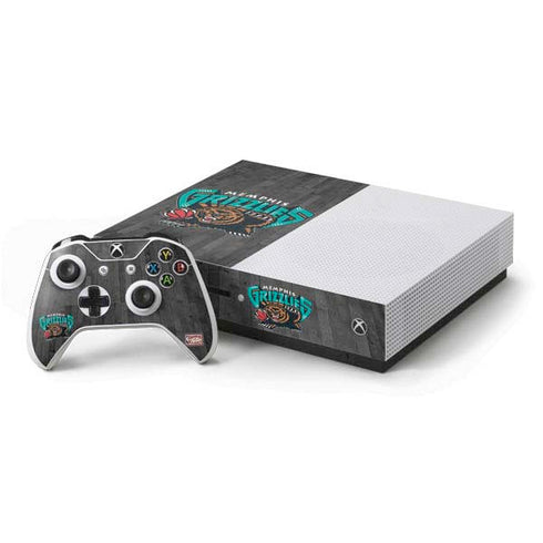 NBA Memphis Grizzlies Hardwood Classics Xbox One S Console and Controller Bundle Skin