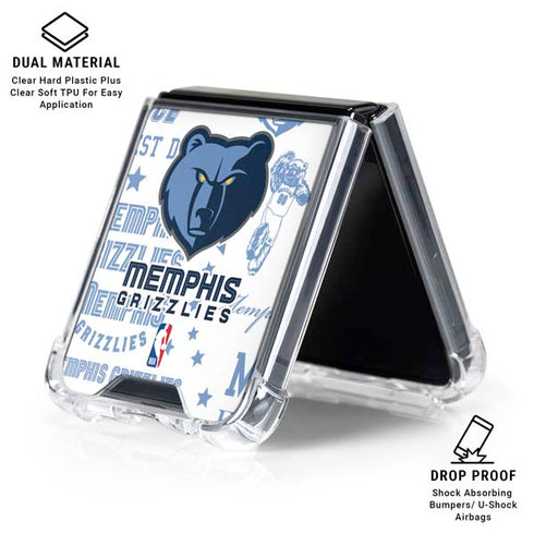 NBA Memphis Grizzlies Historic Blast Galaxy Z Flip6 Clear Case