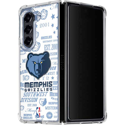 NBA Memphis Grizzlies Historic Blast Galaxy Z Fold5 5G Clear Case