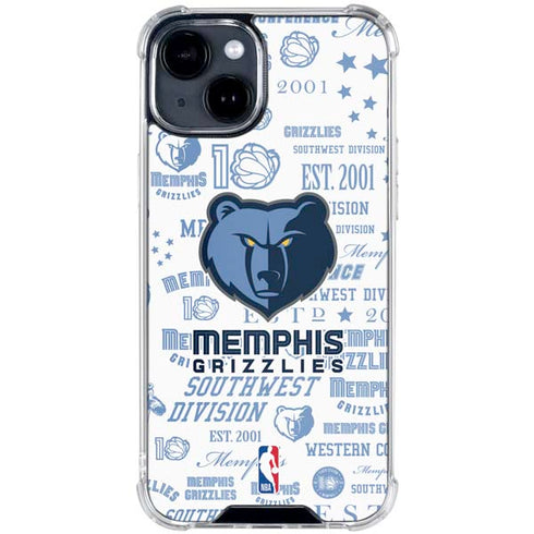 NBA Memphis Grizzlies Historic Blast iPhone 15 Clear Case