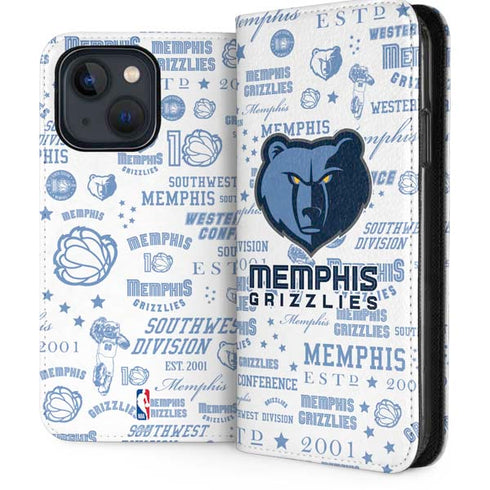 NBA Memphis Grizzlies Historic Blast iPhone 15 Folio Case