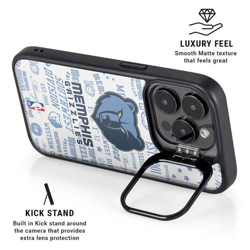NBA Memphis Grizzlies Historic Blast iPhone 15 Pro Kickstand Case