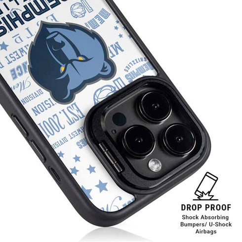 NBA Memphis Grizzlies Historic Blast iPhone 15 Pro Max Kickstand Case