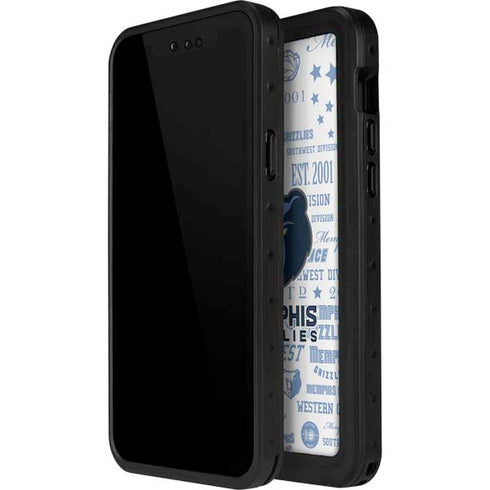 NBA Memphis Grizzlies Historic Blast iPhone 15 Pro Waterproof Case