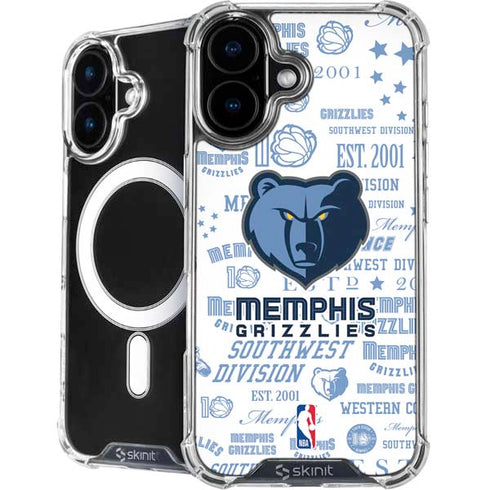 NBA Memphis Grizzlies Historic Blast iPhone 16 MagSafe Case