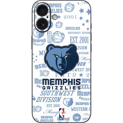 NBA Memphis Grizzlies Historic Blast iPhone 16 Plus Skin