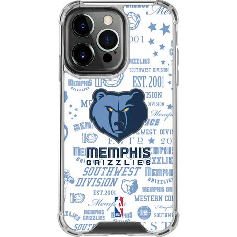 NBA Memphis Grizzlies Historic Blast iPhone 16 Pro Max Clear Case