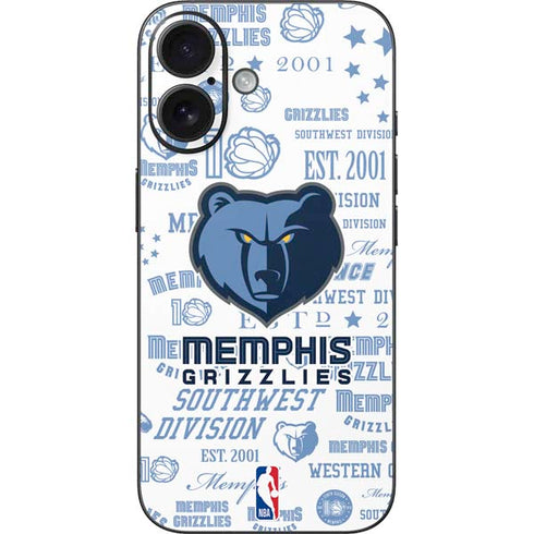 NBA Memphis Grizzlies Historic Blast iPhone 16 Skin